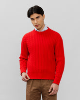 THE CABLE-KNIT CREWNECK