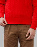 THE CABLE-KNIT CREWNECK